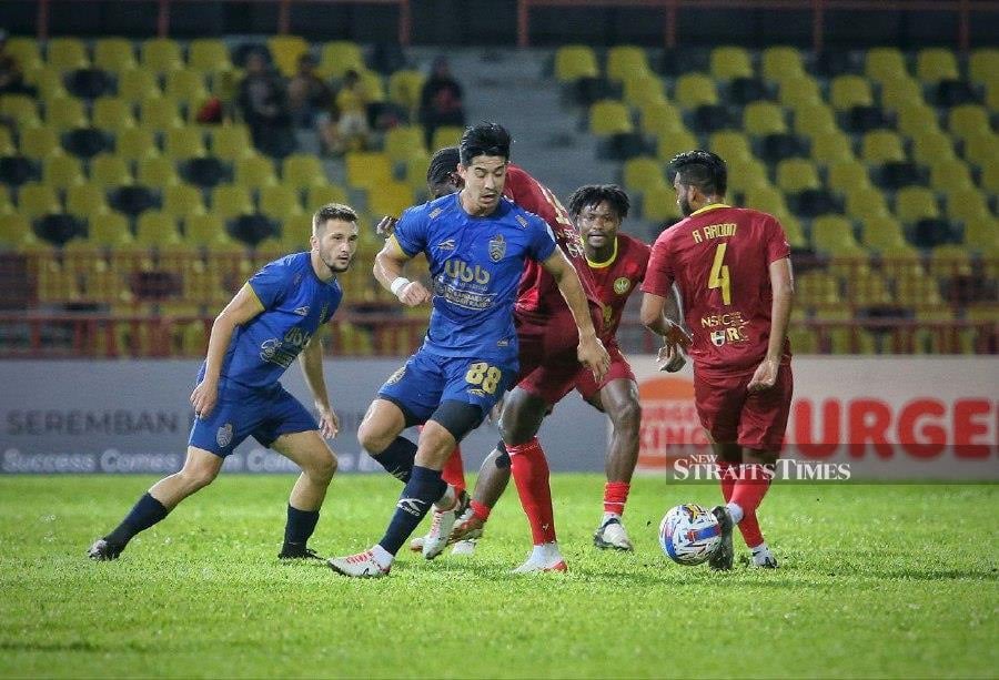 Brendan Gan scored his first goal of the season as KL City secured a 3-0 victory over Negri Sembilan in Super League match in Paroi. -NSTP/AZRUL EDHAM