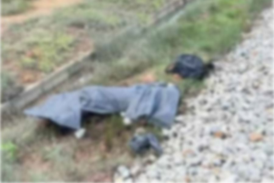 A teenage foreign boy was found dead, believed to have been crushed by a train in an incident on Jalan Pelabuhan Utara. -COURTESY PIC