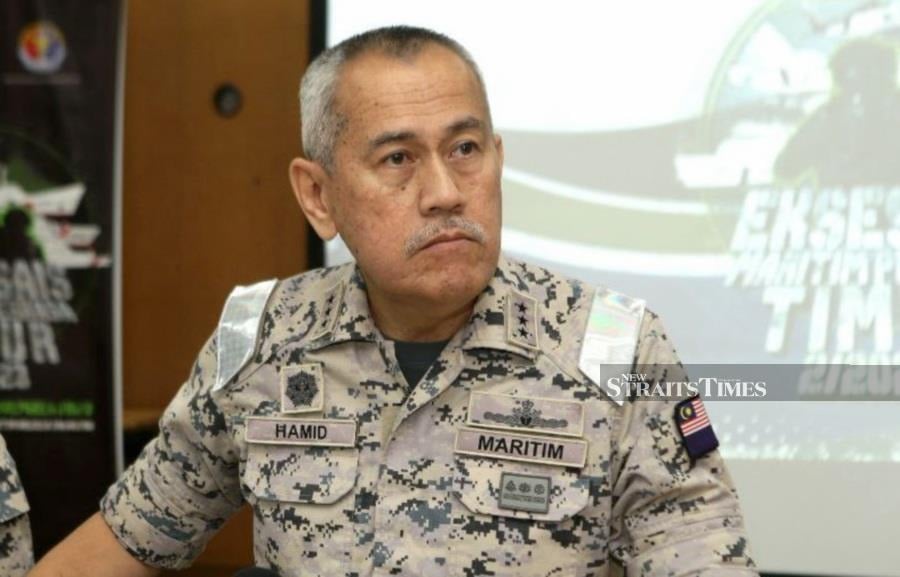 (FILE PHOTO) Malaysian Maritime Enforcement Agency (MMEA) Director-General Maritime Admiral Datuk Hamid Mohd Amin. -NSTP FILE/NADIM BOKHARI