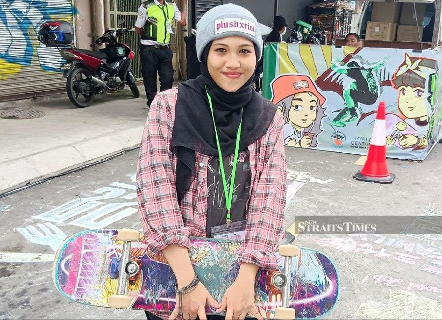According to Sitti Masikah Musri, skateboarding is an integral part of her personality. -NSTP/OLIVIA MIWIL
