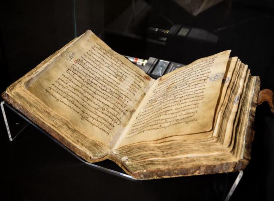 One of Afanasy Nikitin’s manuscripts at the exhibition.