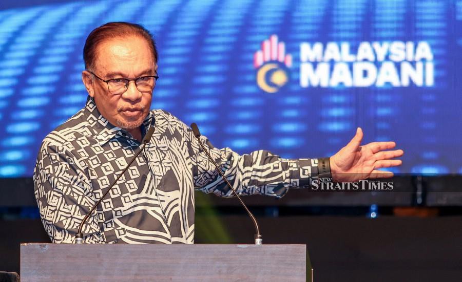 Prime Minister Datuk Seri Anwar Ibrahim. -NSTP FILE/ASWADI ALIAS