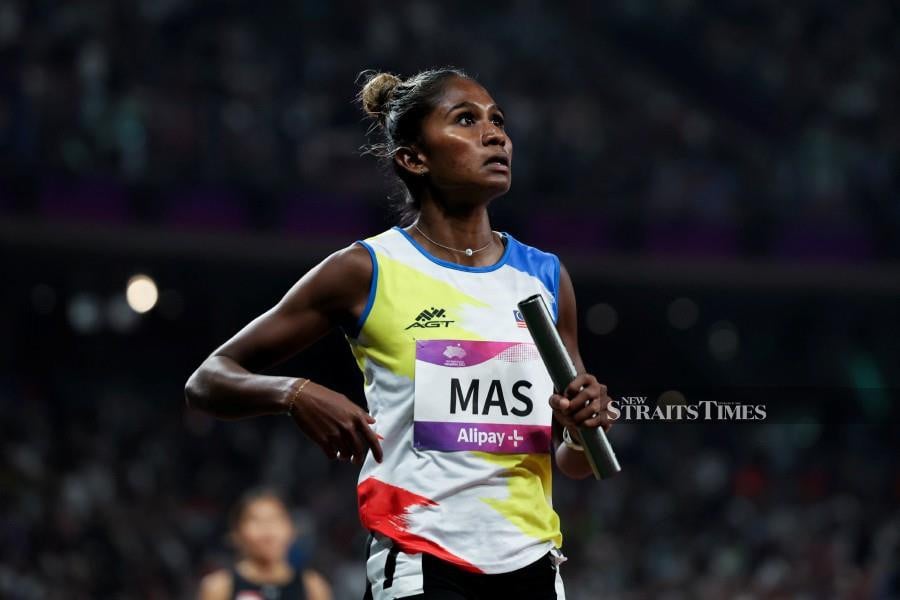 Shereen Samson Vallabouy finished seventh in the 200m in the first heat at the Tom Jones Memorial Invitational Athletics Championships in Florida, United States, yesterday. - NSTP/ASYRAF HAMZAH