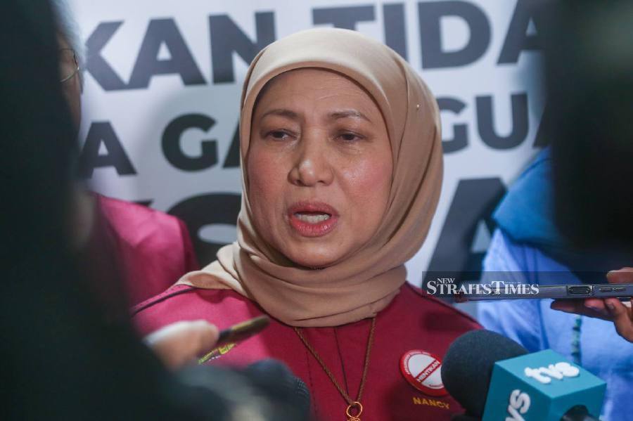 (FILE PHOTO) Women, Family and Community Development Minister Datuk Seri Nancy Shukri welcomes the potential inclusion of non-governmental organisations (NGOs) in the Anti-Sexual Harassment Tribunal. -NSTP FILE/DANIAL SAAD