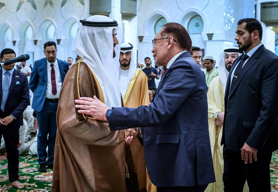 Prime Minister Datuk Seri Anwar Ibrahim on working visit to the United Arab Emirates (UAE). -BERNAMA PIC