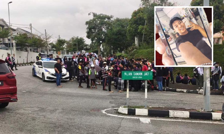 Muhammad Zaharif Affendi, 17, is on his way home to Chemor from his school, SMK Jati in Meru, at 12.30 noon when he is embroiled in an encounter with police officer Mohd Nazri Abdul Razak.- NSTP file pic