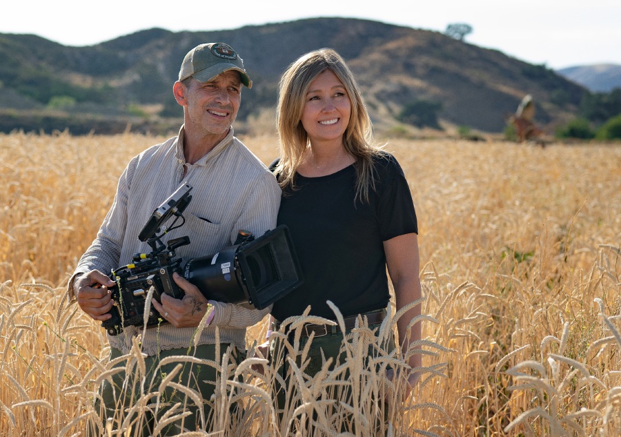 Filmmaker Zack Snyder (pictured with his producer wife Deborah) realises his childhood dream to create a ‘Star Wars’-inspired epic with his latest two-part science-fantasy film, ‘Rebel Moon’. - Pic courtesy of Netflix  