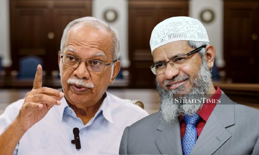 Dr P. Ramasamy his criticisms against Dr Zakir Naik (right) had nothing to do with Islam. - NSTP file pic