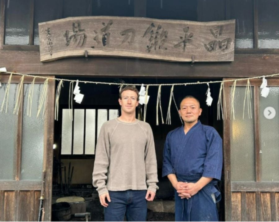 Meta chief Mark Zuckerberg was in Japan on Monday on a mini-Asia tour involving sword-making, mixed-reality headsets in Seoul and reportedly also lavish pre-wedding celebrations for an Indian multi-billionaire’s son. - Pic credit Instagram/Zuck 
